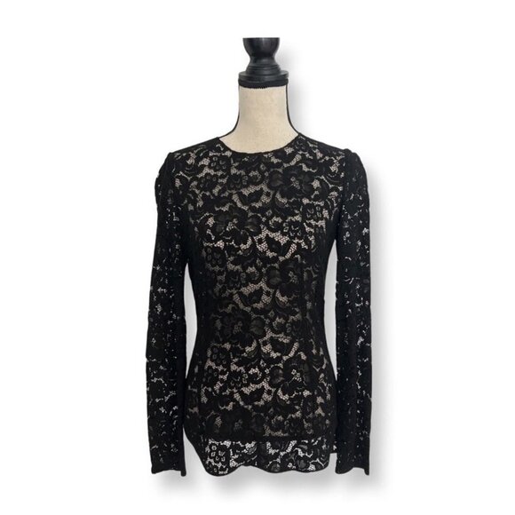 Dolce & Gabbana lace flora; long sleeve top size 42 - Picture 1 of 6
